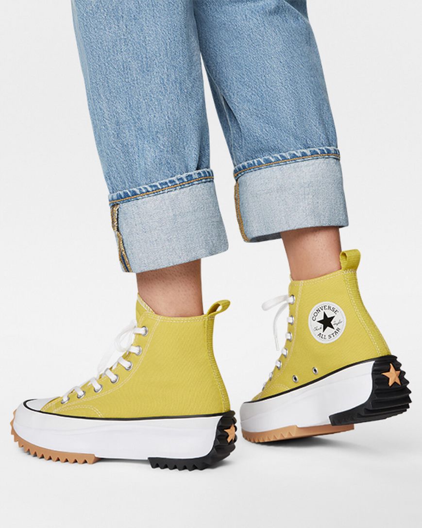 Men's Converse Run Star Hike High Top Platform Shoes Lemon / Black / White | AU C9048W
